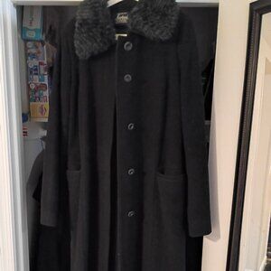 Custom wool cashmere long ladies coat